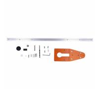Jenngaoo Milling Base Plate with 600mm Rail, Engineering Plastics Board Aluminum Alloy Router Slotting Plate Compatible with Wood Routers for Woodworking Trimming Guide Kit