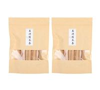 Jenngaoo Natural Sandalwood Incense Sticks - Hand-Rolled Irregular Sticks for Yoga, Meditation & Relaxation - 2 Pack Long Burning Aromatherapy Incense - Creates Calm Atmosphere