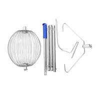 Jenngaoo Nut Gatherer Roller, Stainless Steel Acorn Picker Upper Tool with Cage for Collecting Pecans Walnuts Fruits Tennis Balls, Lightweight Portable Garden Harvesting Equipment