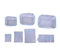 Jenngaoo Packing Cubes for Travel, 7 Piece Set with 3 Garment Bags 3 Accessory Pouches and Shoe Bag, Tear Proof Water Resistant Polyester Luggage Organizer Bags for Suitcase Packin (Grey)