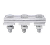 Jenngaoo Parallel Groove Clamp 3 Bolt, Aluminum Alloy Extruded Special Shape Groove Wire Clamp for 70-95mm² Wires Electrical Power Applications