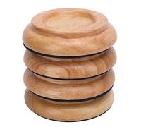 Jenngaoo Piano Caster Cup Pad, Solid Wood Base with Foam Non-Slip Noise Reduction Universal Upright Piano Floor Protector for Anti Damage and Movement Prevention (Wood Color)