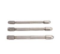 Jenngaoo Pin Vise Set, Double Ended Manual Hand Drill Tool Stainless Steel Construction 12cm Length for Watch Repair Jewelry Making Craft Projects