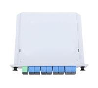 Jenngaoo PLC Fiber Optic Splitter, SC UPC Connector 1x8 Port Plug in Type Optical Splitter with ABS Housing for Home Wiring Engineering Projects and LAN Setups