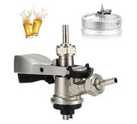 Jenngaoo S Type G5/8 Stainless Steel Sankey Keg Coupler Beer Tap Dispenser | Beer Tap Dispenser with Pressure Relief Valve Draft Beer Kegerator for Home Brewing System