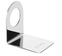 Jenngaoo Shampoo Holder Hanger, Soap Pump Dispenser Bottle Holder Non Drilling Adhesive Wall Mounted Stainless Steel Shower Gel Bottle Rack - 33mm / 1.3in