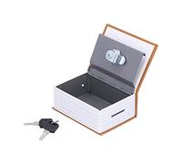 Jenngaoo Simulation Book Safe Box, Mini Book Safe with Key Lock, Portable Safe Lock Box with Double Keys for Personal Funds, Jewelry, 4.5x3.1x1.8in(Yellow)