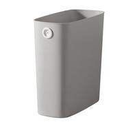 Jenngaoo Slim Trash Can Bin 10L - Compact Waste Bin Rubbish Bin for Bathroom, Office, Bedroom, Kitchen - Reusable Open Top Garbage Bin Container (28x27x13cm, Grey)