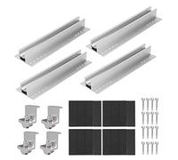 Jenngaoo Solar Panel Bracket Kit, 4 Set Solar Panel Mounting Bracket 300mm Aluminum Alloy Solar Panels Stand for Roof RV Boat House