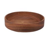 Jenngaoo Solid Acacia Wood Serving Bowl for Salad, Fruit, Snacks & Dessert - Hand-Polished Lightweight Multipurpose Bowl for Home Kitchen, Picnics, Parties (Round Large)