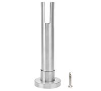 Jenngaoo Stainless Steel Glass Clamps Round Mounting Brackets for Pool Fence Balcony Stairs Balustrade，Adjustable 8-14mm Glass Panels with No Screw Installation Hardware Tools，Satin Surface 304 Steel