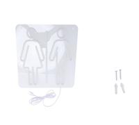 Jenngaoo Toilet LED Neon Sign, USB Powered Wall Mount Light with Brightness Adjustment, Eye Catching Restroom Washroom Sign for Hotel Shopping Mall Bar Restaurant
