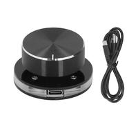 Jenngaoo USB Volume Control Knob, Multimedia Controller with RGB Light for PC Android System, Type C External Media Adjustment, Acrylic PC Material, 50mm Diameter 28mm Height