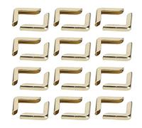 Jenngaoo Vintage Gold Book Corner Protectors, 100pcs Brass Edge Guards for Photo Albums, Wedding Guest Books, Menus, Notebooks, Decorative Scrapbooking Accessories, Retro Style 20x20mm Bulk Pack
