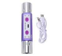 Jenngaoo Violet Light Flashlight, Multifunctional Dual Head UV Light Detector for Jewelry Ink Currency Fluorescent Agent Inspection, 254nm 365nm 395nm Wavelengths, Aluminum Alloy M