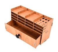 Jenngaoo Wooden Diamond Painting Tray Holder, Multi Layers Grids Rhinestone Tool Organizer Beading Storage Tray DIY Craft