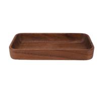 Jenngaoo Wooden Fruit Bowl, 30cm Rectangular Acacia Wood Salad & Serving Bowl - Stylish Snack Bowl for Food, Bread, Dessert & Fruit Display