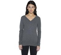 JENNIE LIU Women's 100% Pure Cashmere Long Sleeve Ava V Neck Pullover Jumper(XL, Charcoal)
