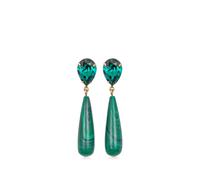 Jennifer Behr Caroline drop earrings - Green OS