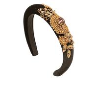 Jennifer Behr Stefanya beaded headband - Gold One Size