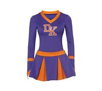 Jennifer Check Cheer Costume Women's High School Long Sleeve Purple Jennifers Body Costume Cheerleader Uniform Dress Outfit Adult (M, purple)