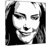 Jennifer Hawkins - Pop Art Print - 30 x 30 x 2.5 cm Deep Box Canvas