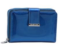 Jennifer Jones - Genuine Leather Women's Wallet - with RFID Protection - Gloss Look - Medium Size, blue