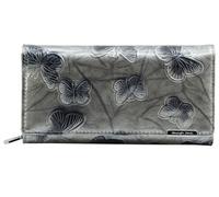 Jennifer Jones - Leather Women's Purse Butterfly Design Large Purse Fashionable Patent Leather RFID Protection, silver