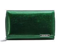 Jennifer Jones Women's Large Genuine Leather Wallet Fashion Painted Leather RFID Protection, green