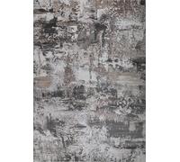 Jennifer Luxury Abstract Short Pile Rug London Rug Company Grey 240cm x 340cm