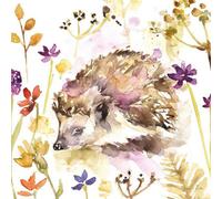 Jennifer Rose Hedgehog Canvas Print Brown/purple/red (40Cm X 40Cm)