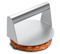 Jenny Frida Stainless Steel Burger Press, 5.5 Inch Round Smasher, Non-Stick Smooth Hamburger Press Flat Bottom Without Ridges, Bacon Grill Perfect for Top Griddle Cooking