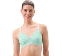 Jenny Jen Katie Triangle Bralette for Women, Unpadded and Unlined Wireless Bra, Perfect Adjustable Everyday Lace Lingerie (X-Small, Mint)