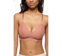 Jenny Jen Katie Triangle Bralette for Women, Unpadded and Unlined Wireless Bra, Perfect Adjustable Everyday Lace Lingerie (X-Small, Rose)