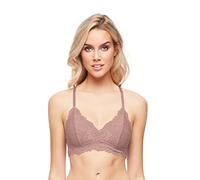 Jenny Jen Katie Triangle Bralette for Women, Unpadded and Unlined Wireless Bra, Perfect Adjustable Everyday Lace Lingerie (X-Large, Moonshell)