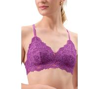 Jenny Jen Katie Triangle Bralette for Women, Unpadded and Unlined Wireless Bra, Perfect Adjustable Everyday Lace Lingerie (Medium, Berry)