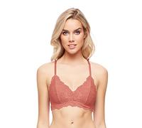Jenny Jen Katie Triangle Bralette for Women, Unpadded and Unlined Wireless Bra, Perfect Adjustable Everyday Lace Lingerie (Small, Rose)
