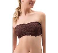 Jenny Jen Women's Amber Bandeau Bra with Adjustable Straps, Unpadded & Unlined Wireless Tube Top Bralette, Everyday Lingerie (Medium, Coffee)