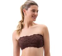 Jenny Jen Women's Amber Bandeau Bra with Adjustable Straps, Unpadded & Unlined Wireless Tube Top Bralette, Everyday Lingerie (X-Large, Coffee)