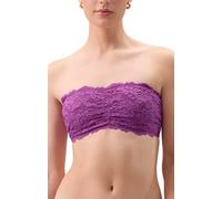 Jenny Jen Women's Amber Bandeau Bra with Adjustable Straps, Unpadded & Unlined Wireless Tube Top Bralette, Everyday Lingerie (X-Small, Berry)
