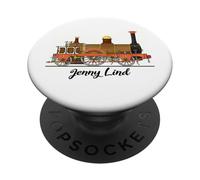 Jenny Lind Steam Locomotive Vintage Illustration PopSockets Adhesive PopGrip