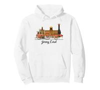 Jenny Lind Steam Locomotive Vintage Illustration Pullover Hoodie
