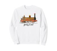 Jenny Lind Steam Locomotive Vintage Illustration Sweatshirt