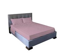 Jenny Sesal Bed Sheet Set - Solid Colour - Made in Italy - Double Bed - Light Blue - Sheet Set + Pillowcases