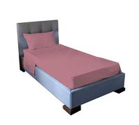 Jenny Sesal Bed Sheet Set - Solid Colour - Made in Italy - Double - Single Bed - Sheet Set + Pillowcases (Antique Pink, Single)