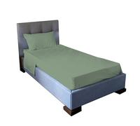 Jenny Sesal Bed Sheet Set - Solid Colour - Made in Italy Single Set - Sage Green - Sheet Set + Pillowcases