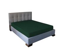 JENNY SESAL Fitted Sheet - Solid Colour - Made in Italy - Double, Single and King - Wide Choice of Colours and Sizes (Pine Green, Double)