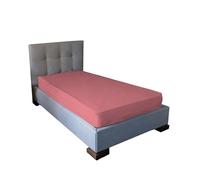 JENNY SESAL Fitted Sheet - Solid Colour - Made in Italy - Double, Single, Queen and Half Bed French (Rosa Antico, Single)