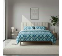 Jenny Sesàl Iside Cotton Sheet Set - Sheet Set + Pillowcases (Teal, Queen Size)