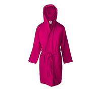 Jenny Sesal Microfibre Bathrobe with Hood and Belt Men/Women Space Saver Pack, fuchsia, M